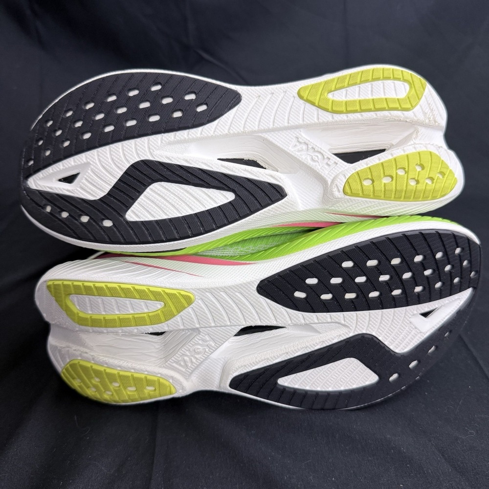 Hoka Mach X 3 Womens Size 10 B Running Shoes White Neon Lemon 1168721 WNL - Picture 7 of 10